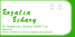 rozalia bihary business card